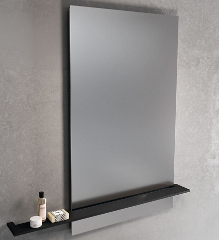 MENSOLA SOVRAPPOSTA ALLO SPECCHIO FRAME NERO MATT R90AKFMS.JPG